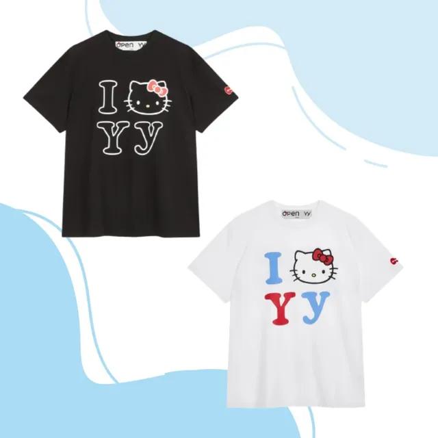 [국내정품] 오픈 Yy x 헬로 키티 티셔츠 Open Yy x Hello Kitty T-Shirt 택1-2COLOR