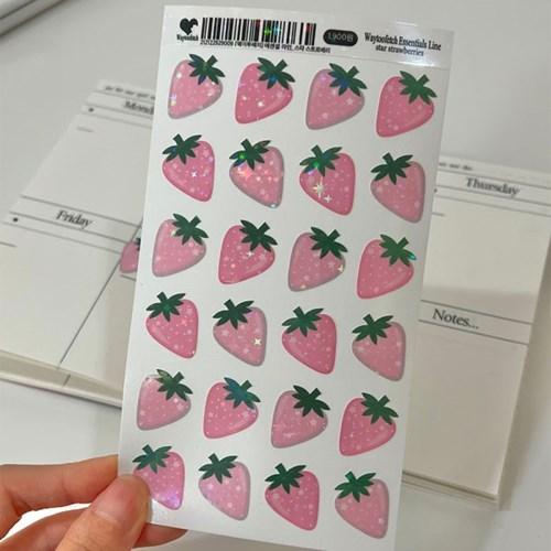 [웨이투페치] 에센셜 라인 스티커_스타 스트로베리