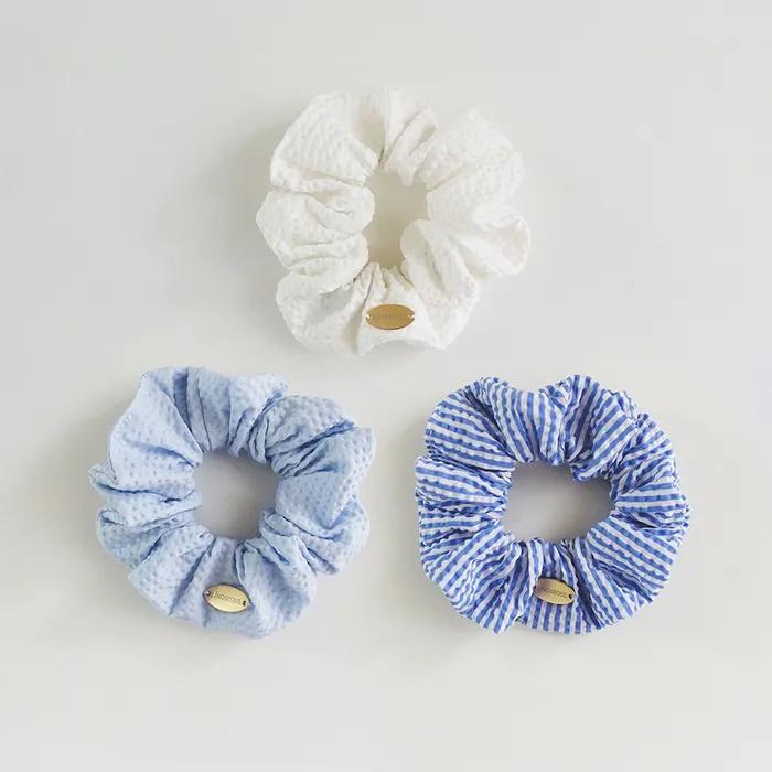 [3set] mini seersucker scrunchie [8/29 부터 순차 발송]