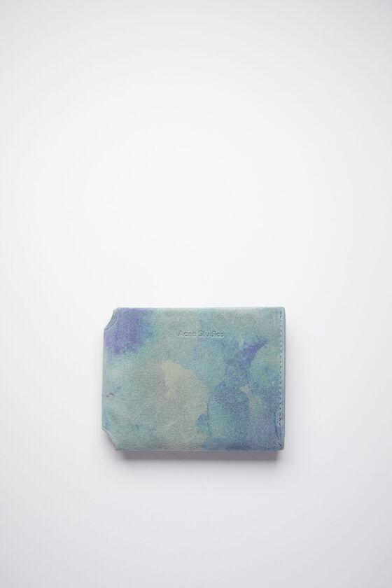 Folded card holder - Multi blue