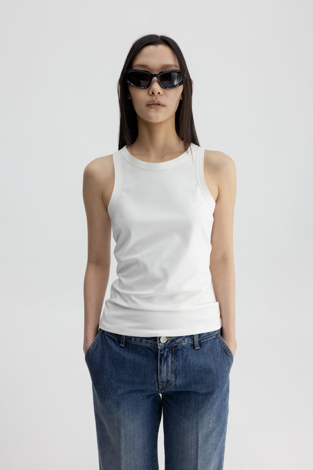 NOVA SLEEVELESS TANK TOP (IVORY)