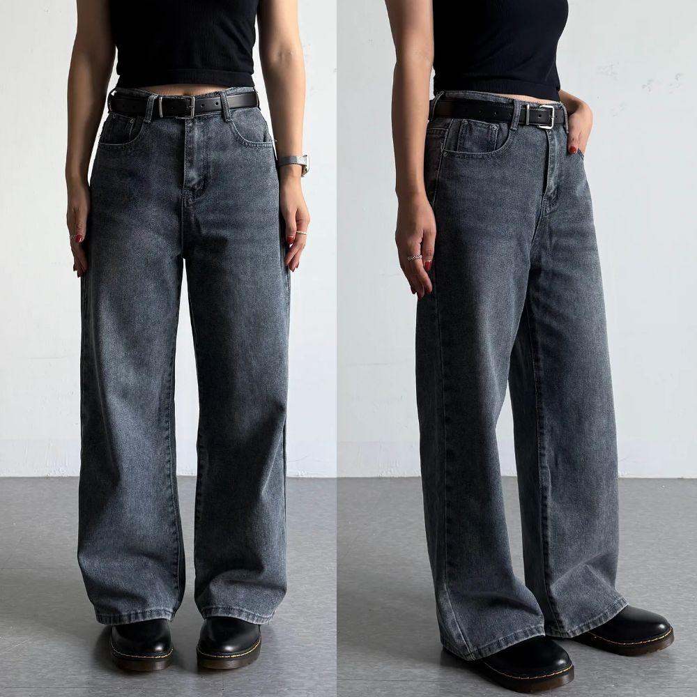 아이지니 [인생핏+기모버전추가! 숏/기본/롱~2XL] 세미와이드청바지 하이웨스트 키작녀 키큰녀 하비 데님 사계절 기모팬츠 겨울바지