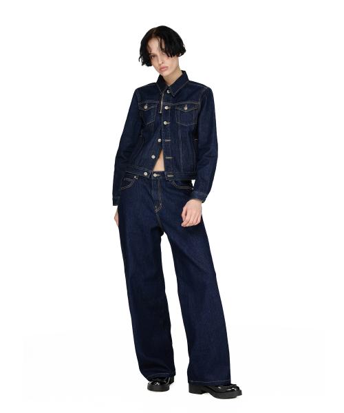 Low-Rise Denim Pants, INDIGO