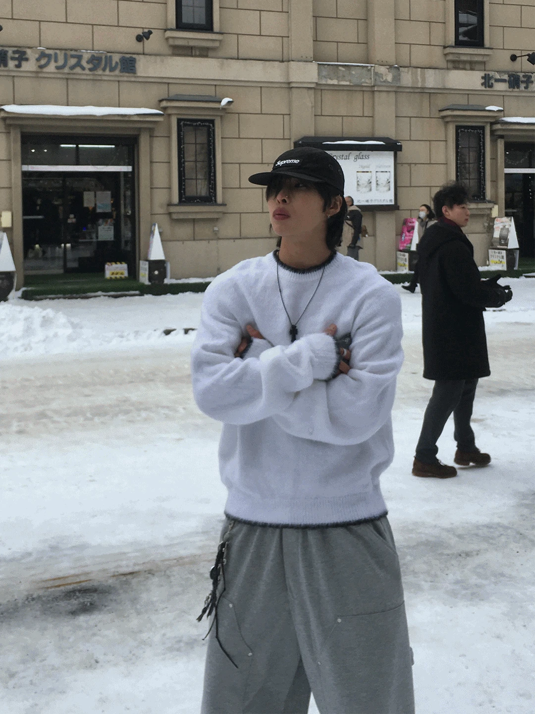 (핸드워머) NV 라운드 울 링거 니트