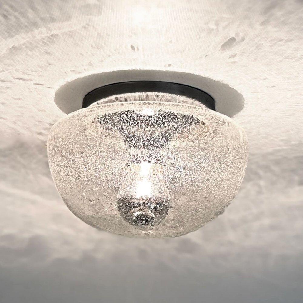 Transparent bubble glass ceiling lamp by Peill & Putzler, 1970s