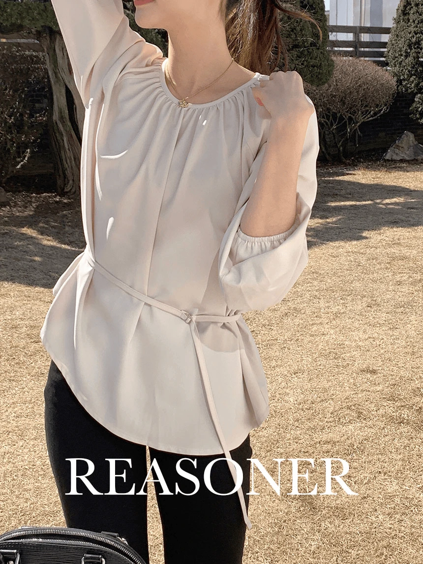 [reasoner][made]노엘 긴팔 벨트블라우스