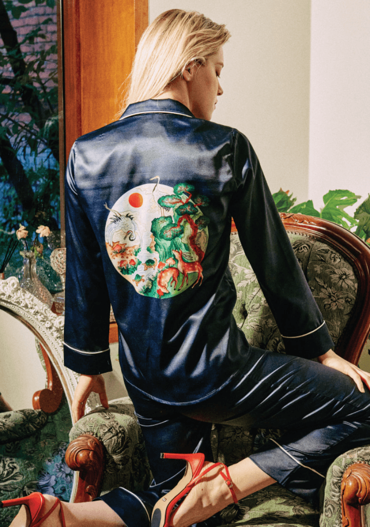 10 Longevity Symbols Pajamas Set