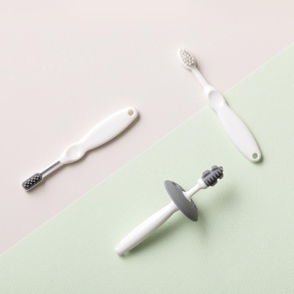 [한국독점사 미니노어] NEW성장연령에 맞춰진 1단계 2단계 3단계 아기 유아 유치브러쉬 SET