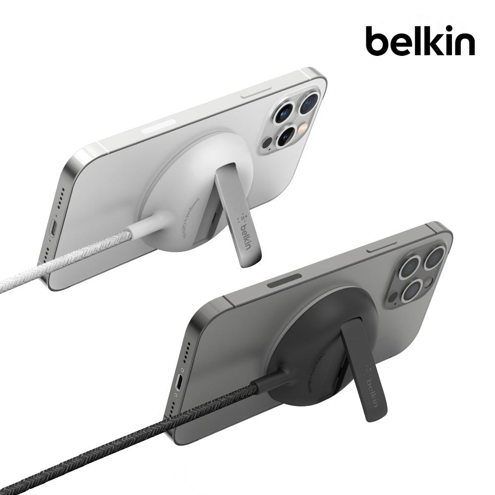 벨킨 15W 맥세이프 고속 무선 충전 패드 스탠드 WIA004ds 거치대 겸용 아이폰15 14 13 12 호환 애플 공식 인증