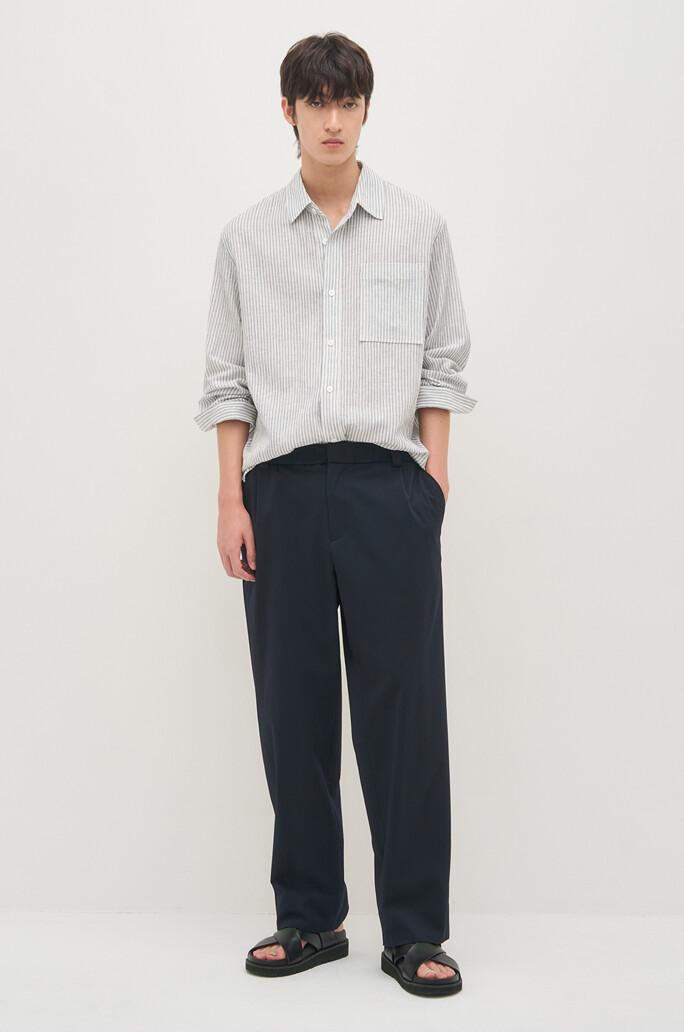 [SYSTEM HOMME] 드로우스트링 밴딩 와이드 팬츠