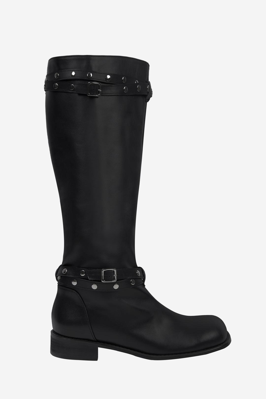 BIKER STUD BOOTS / BLACK