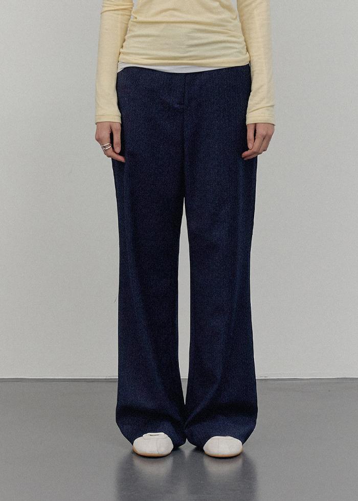 Multi Pinstripe Boot-cut Trousers_CTB540(Navy)