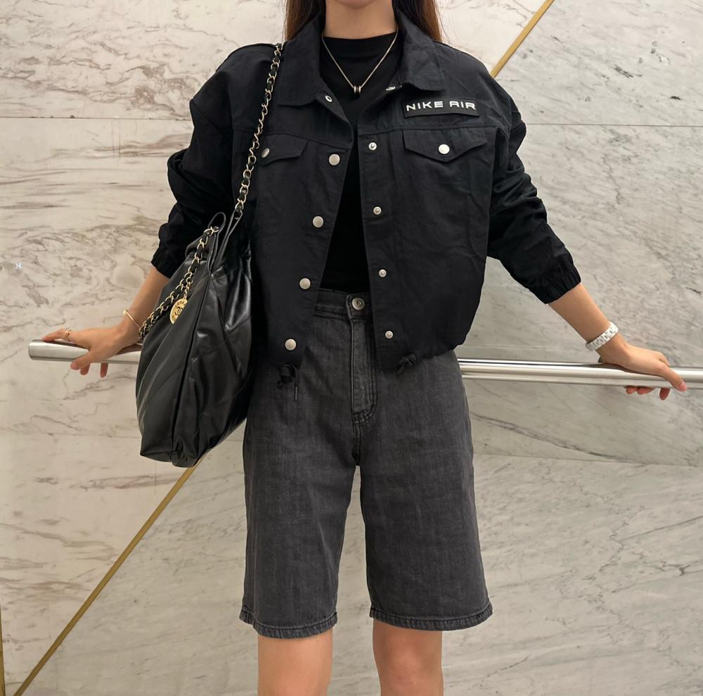 국내매장)나이키에어 우먼 경량 크롭 우븐 재킷(2컬러)