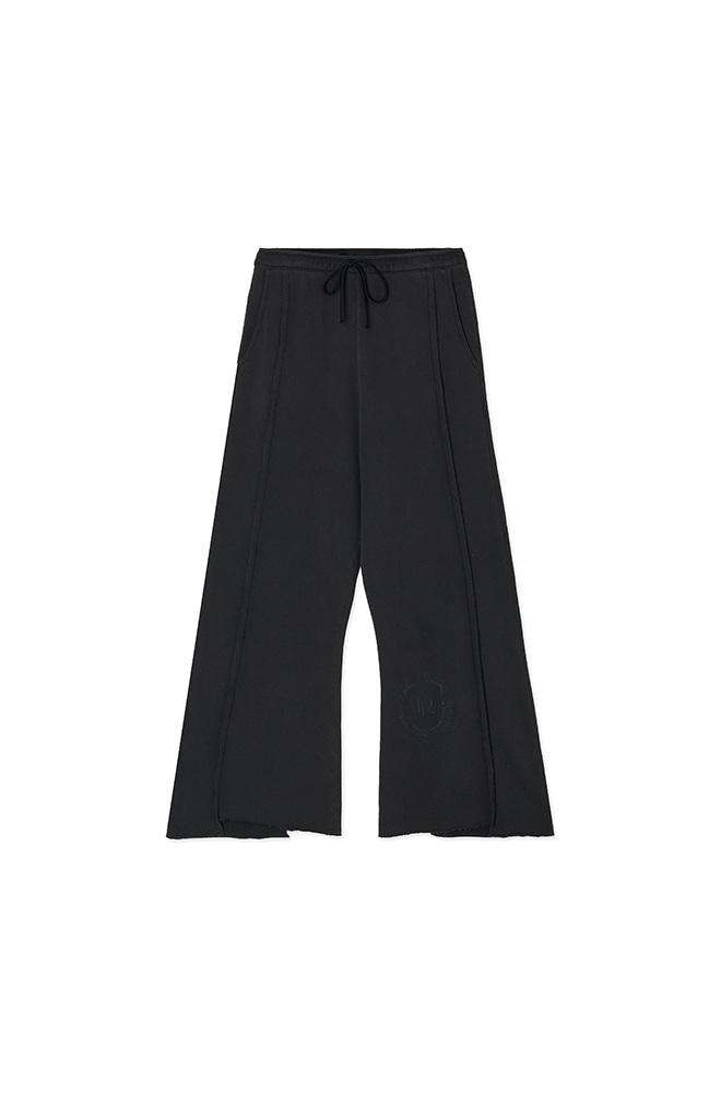 Wide cutting pants_Faded black