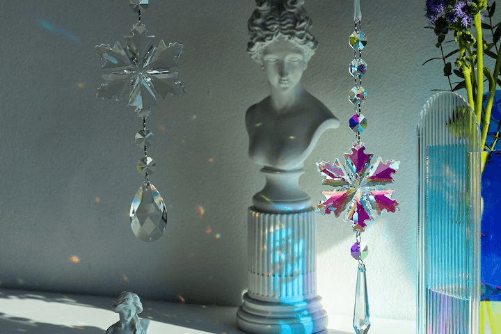 프로즌 스노우 눈꽃송이 크리스탈 인테리어 모빌 썬캐쳐