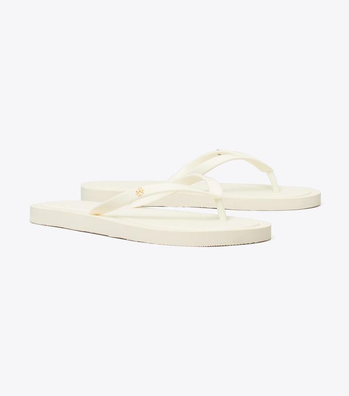 Kira Padded Flip Flop - Ivory / Gold