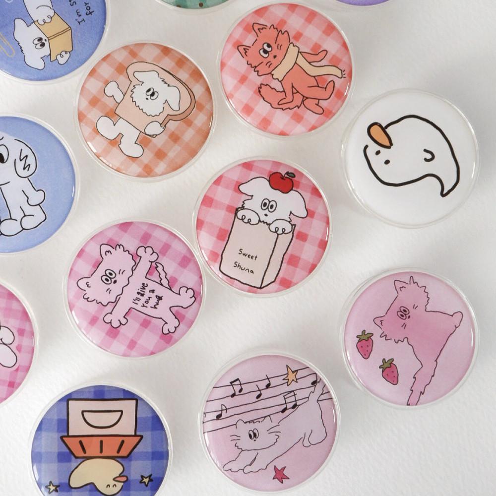 핸드폰 손걸이 자석 스마트톡 에폭시 / 친구들 핑거톡