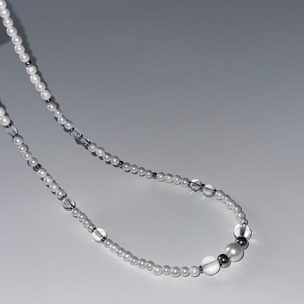 Surgical Steel X Pearl Magnet Necklace