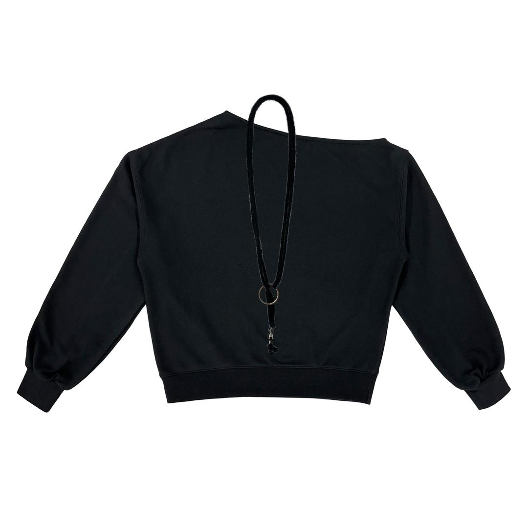 UNBALANCE BELT SWEAT SHIRTS_BLACK
