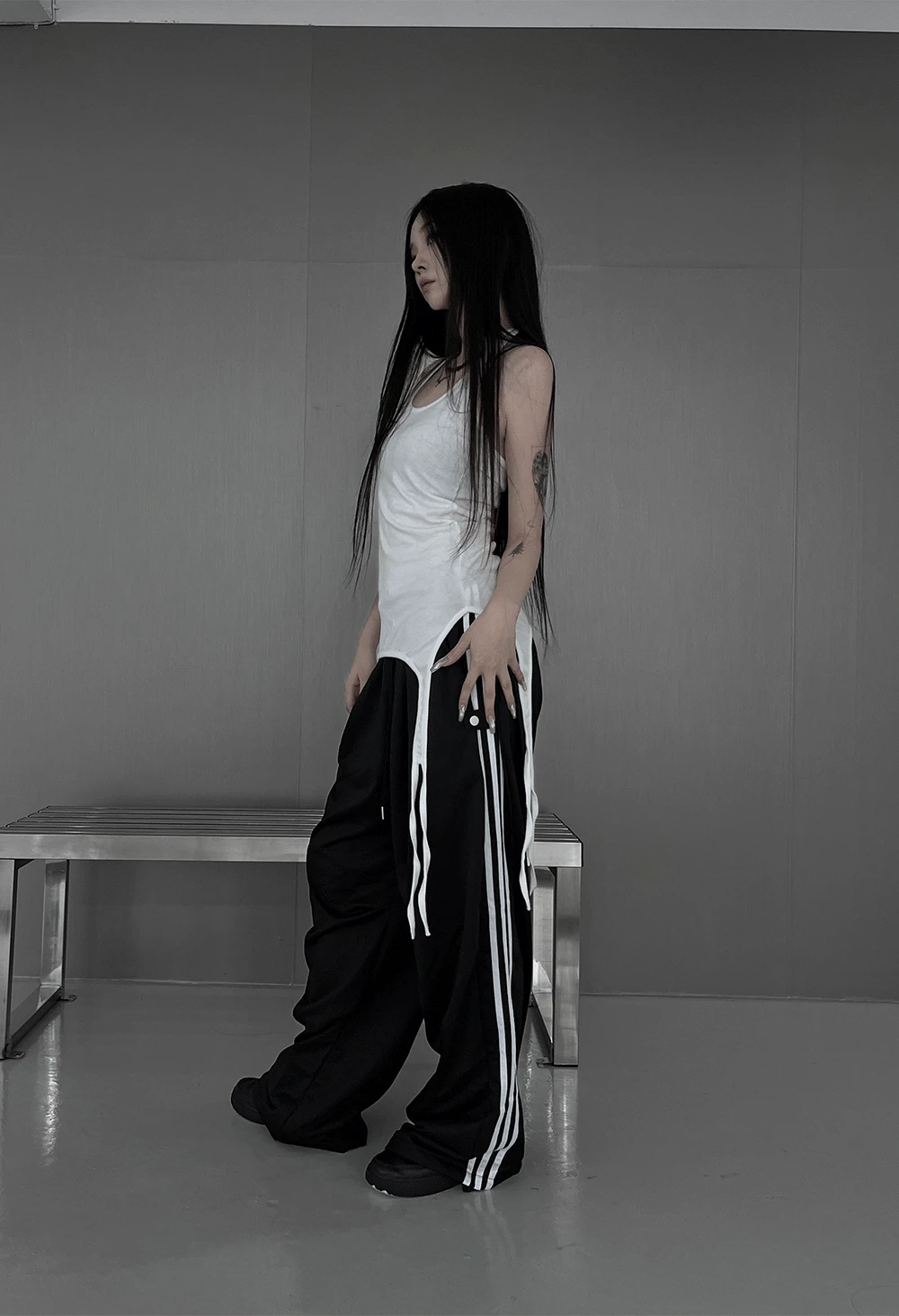 side snap trap pants