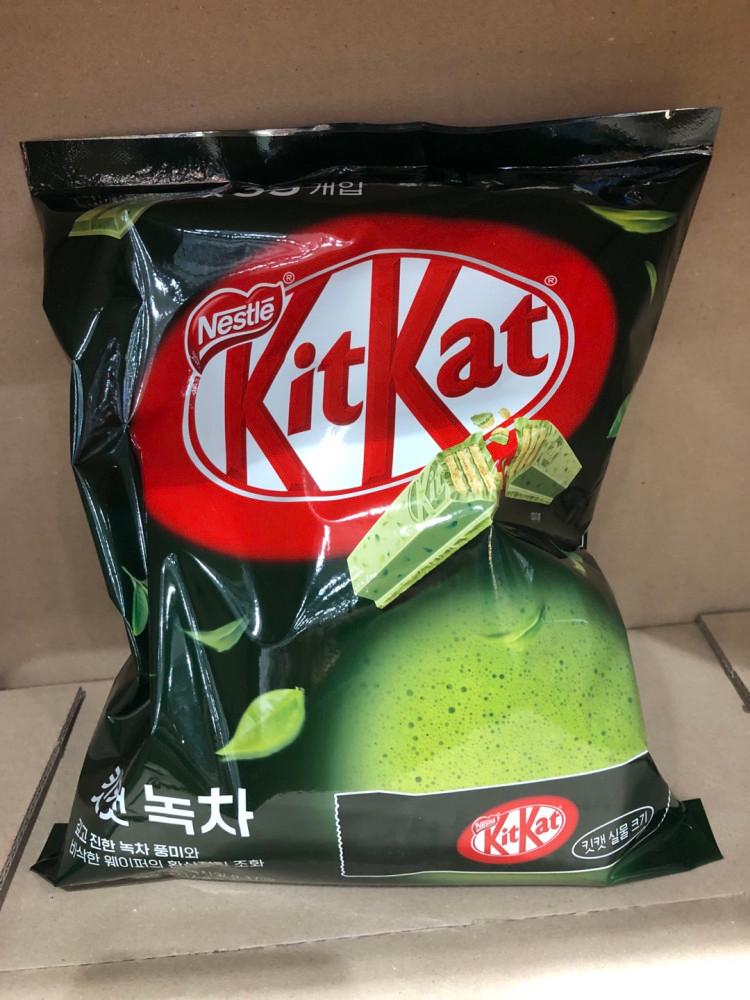 네슬레 킷캣 녹차 595g (17g x 35입) 초콜릿 말차 대용량 간식 초코바