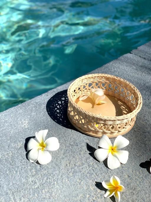 라탄원형트레이