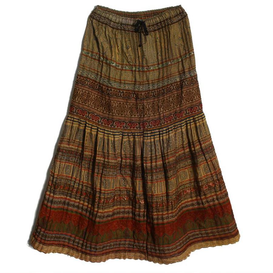 pattern cotton skirt