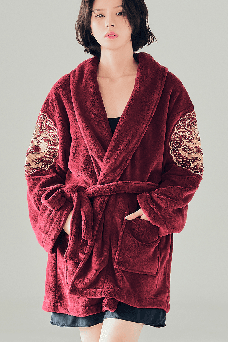 [미세하자] TM3 곤룡포 수면가운 와인 숏