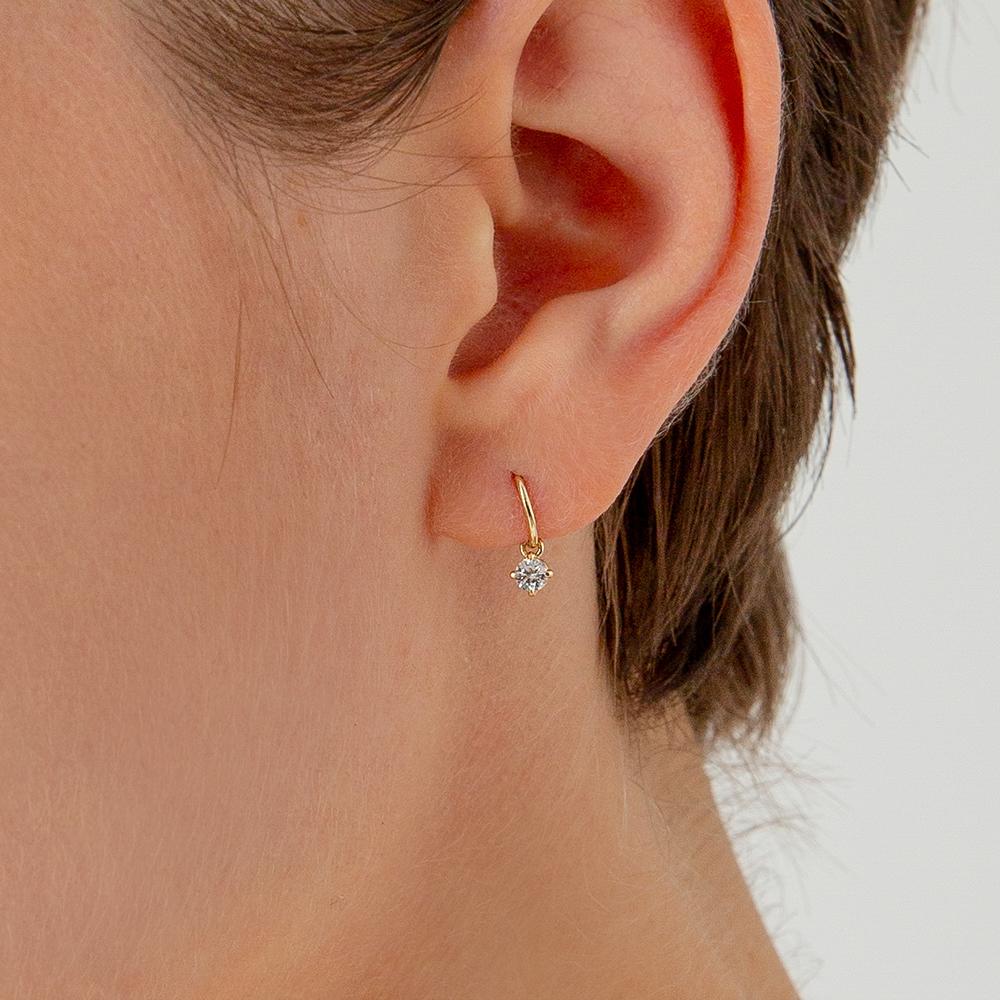 14k 시그니티 드롭 원터치 귀걸이 (14k골드) #E05