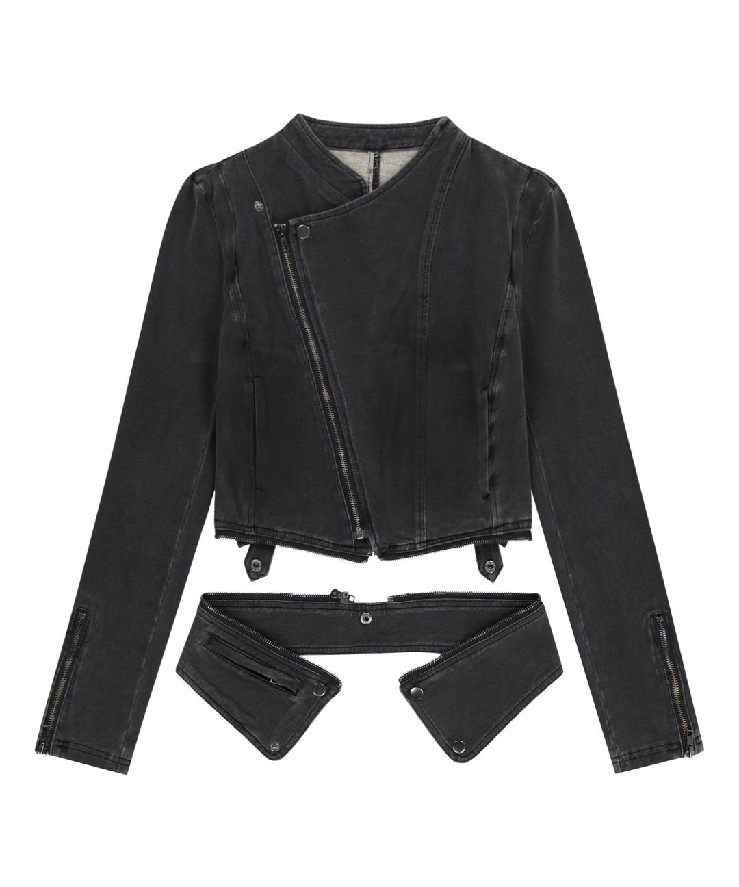 Detachable Span Denim Jacket / Charcoal