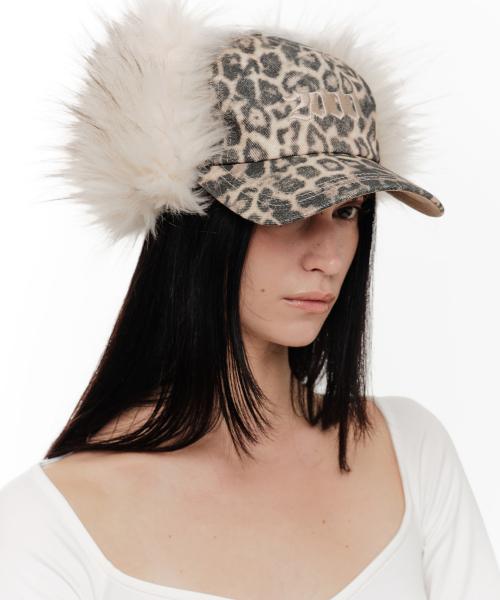 2000 FUR EARFLAP CAP (LEOPARD)