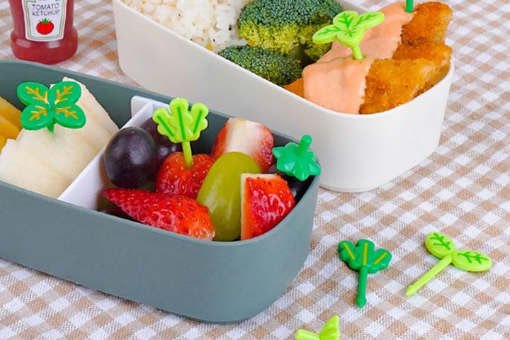 도시락 꾸미기 데코픽 과일꽂이-새싹 8P