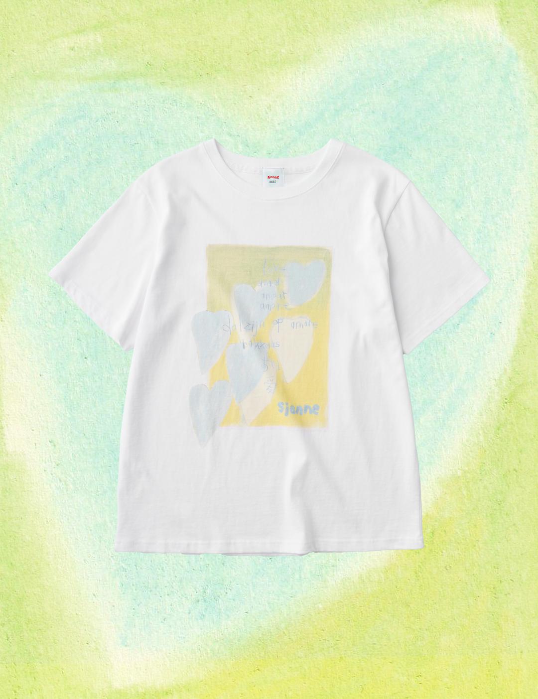 Saki Blue Heart Top (White)