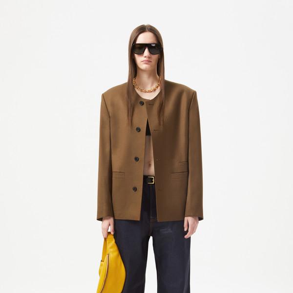 BROADCLOTH WOOL CAVALRY JACKET CAMEL