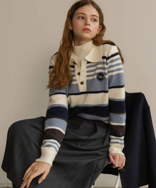 멀티카라버튼 니트(PBCF-NSWW030)