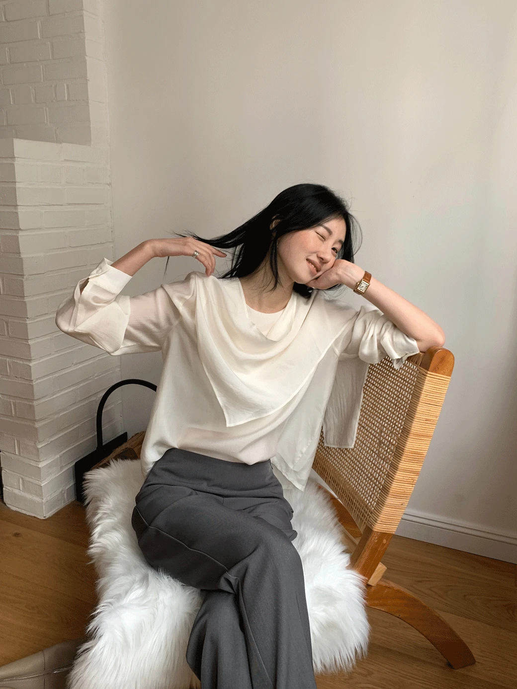 DL. Capea Scarf Drape Blouse