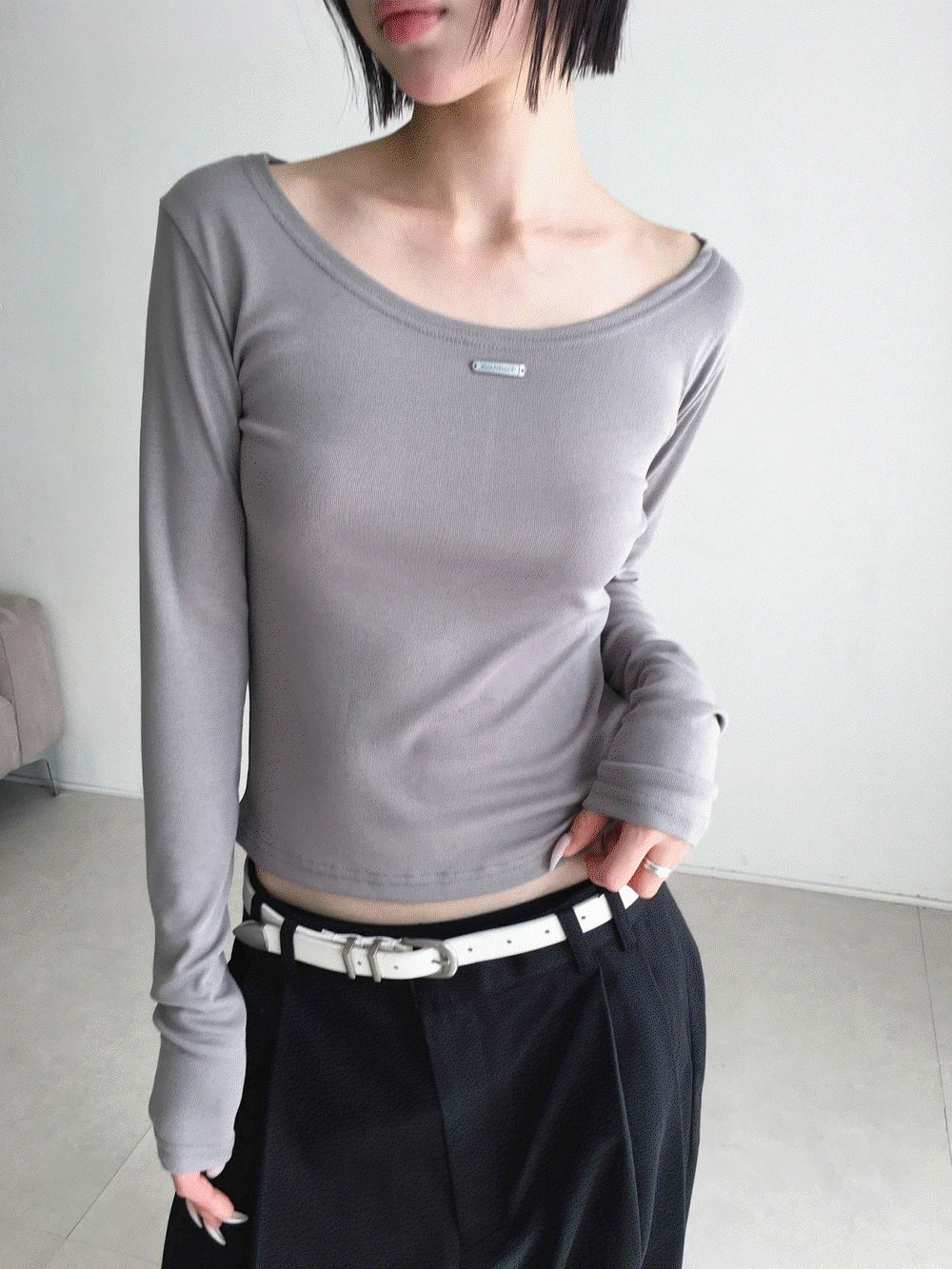 투웨이 유넥 롱슬리브 티셔츠 (4colors)