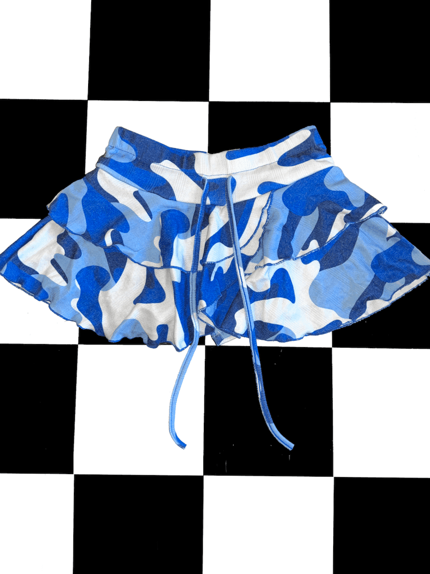 CAMO POINTELLE SKORT IN BLUE