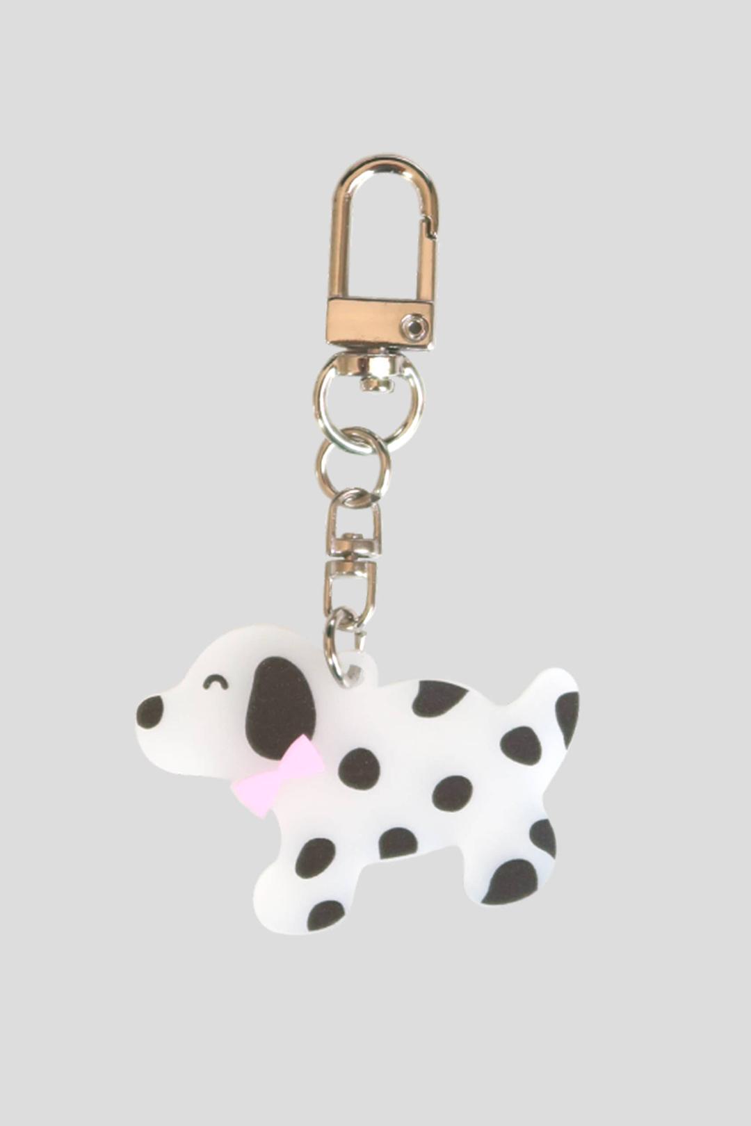 PUPPY keyring - pink ribbon