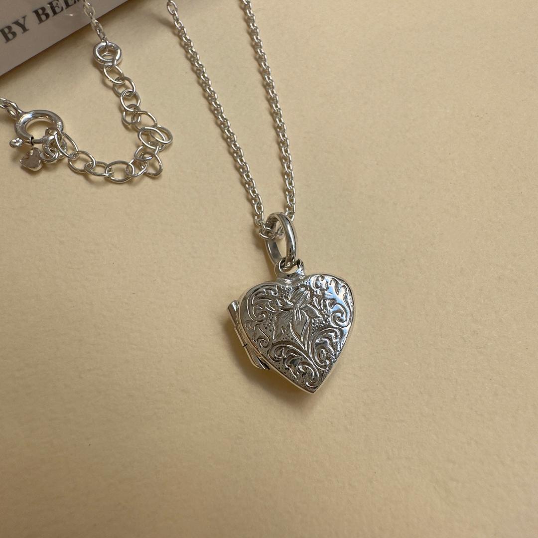 [무배] 925실버 빈티지 하트 로켓 펜던트 은목걸이