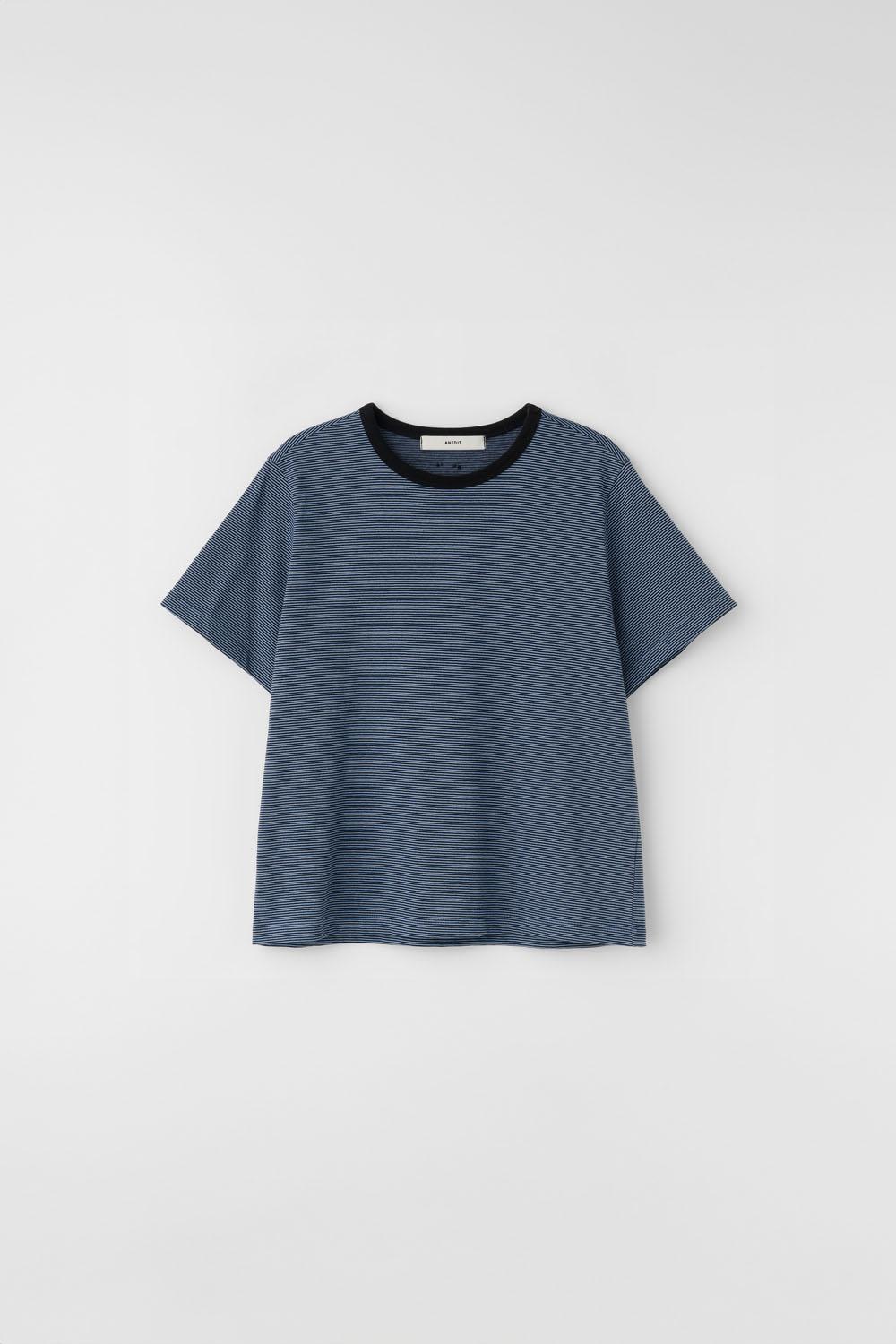 G New Pin Stripe Half Tshirt_Blue