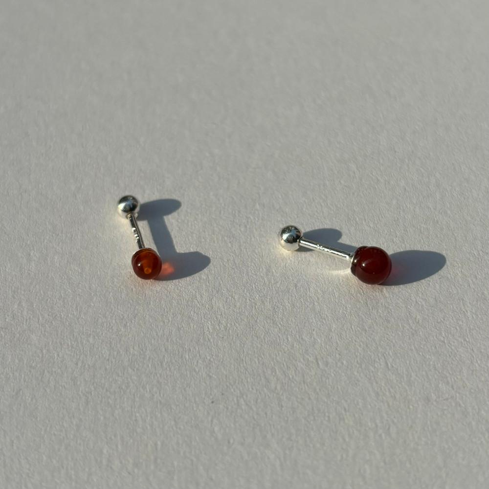 [실버925] 오디 볼 바벨 (2sizes)