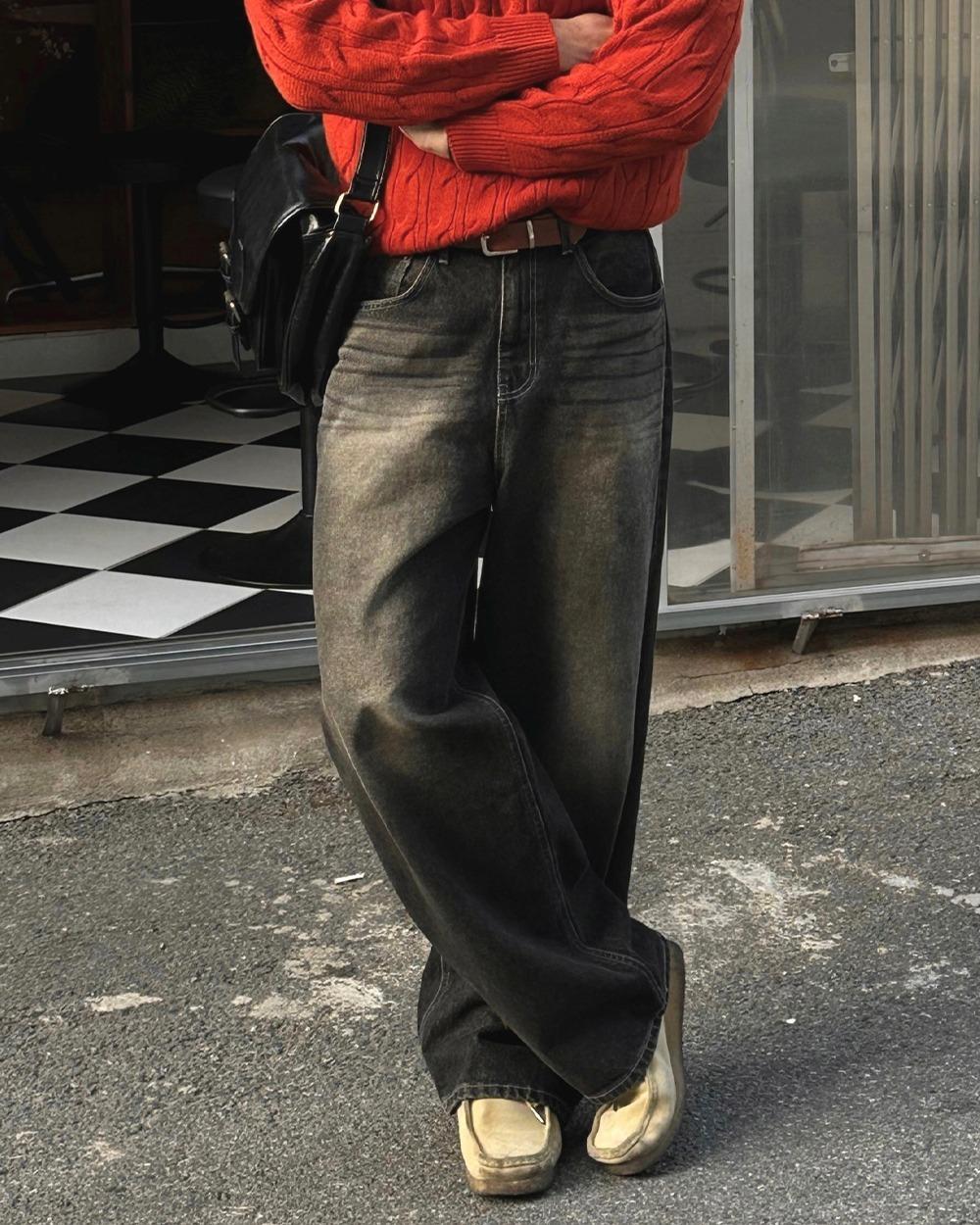 [단독진행] 오일 트랙 데님 팬츠