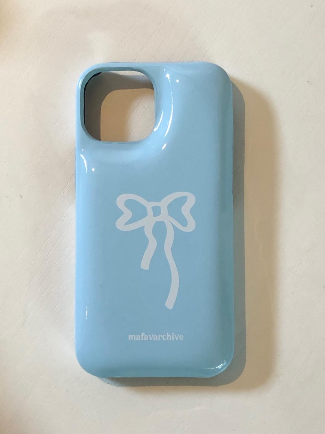 blue ribbon fluffy case