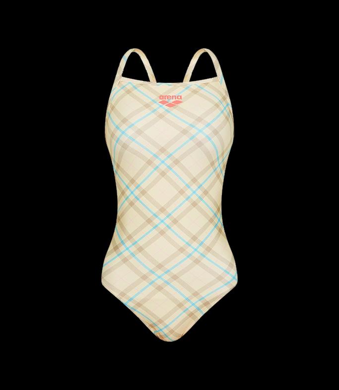 니팅 체크 원피스 크로스 스트랩백