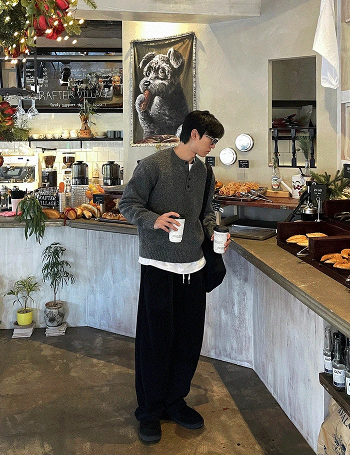 [Premium] 헨리넥 메리노울 니트 (9color)