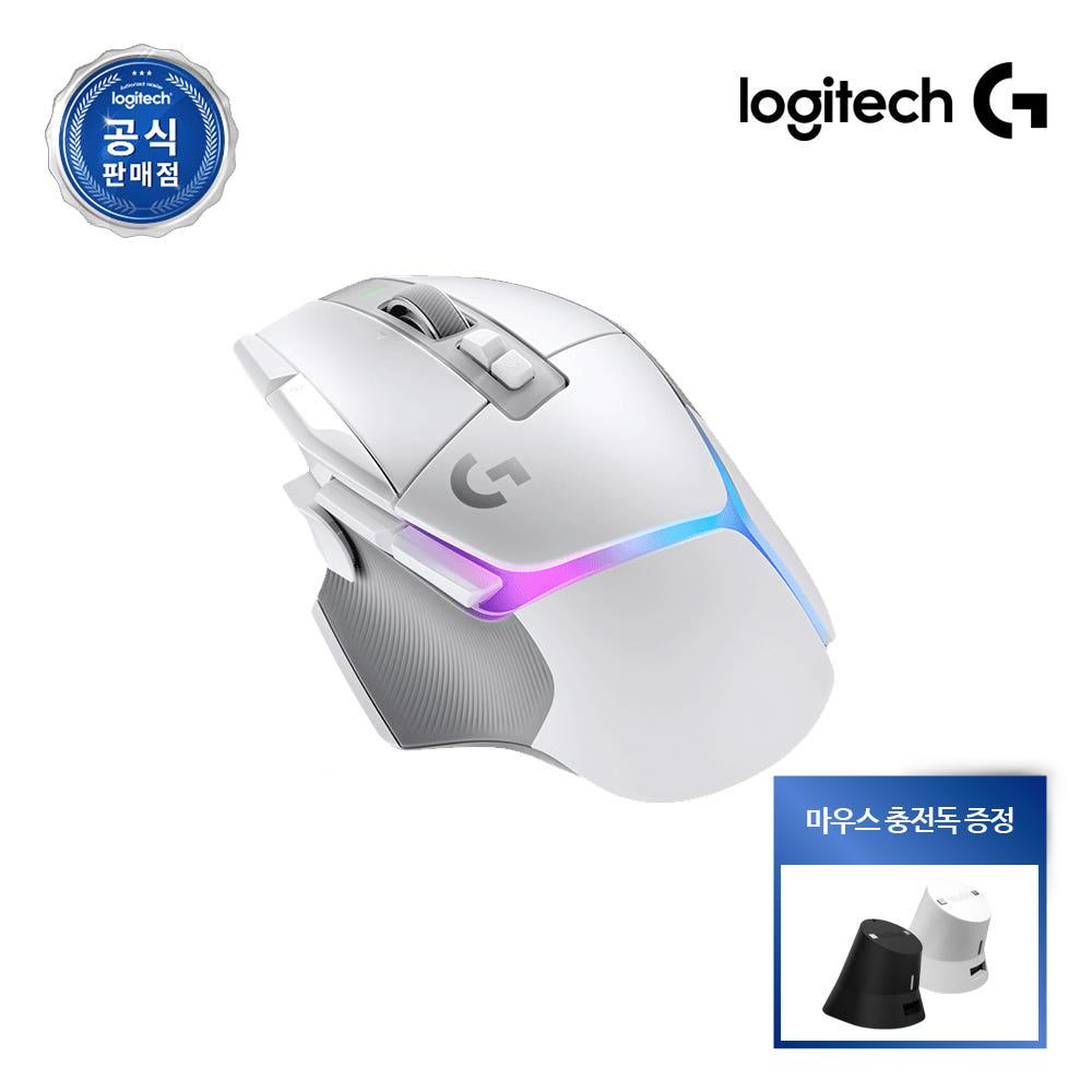 [충전독 증정] 로지텍코리아 공식 G502 X PLUS 무선 게이밍 마우스 화이트 