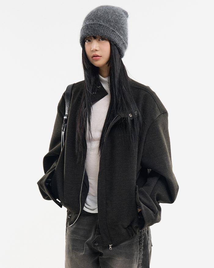 메이 숄더 패디드 블루종 자켓