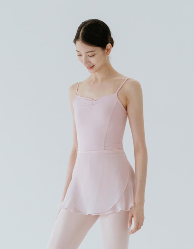 엘리셔링 레오타드 발레핑크/취미발레/성인발레복/elly shirring leotard ballet-pink