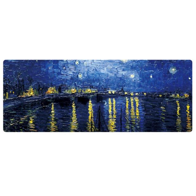 미끄럼방지 아트 데스크매트 80x30cm-별밤 데스크정리 KANGTOPIA